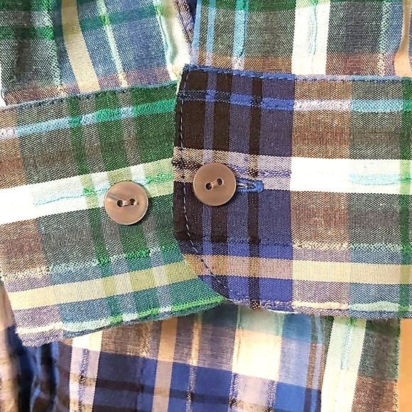 Vintage ALIA Sz. 18 Plaid Embroidered Blouse - Picture 3 of 5